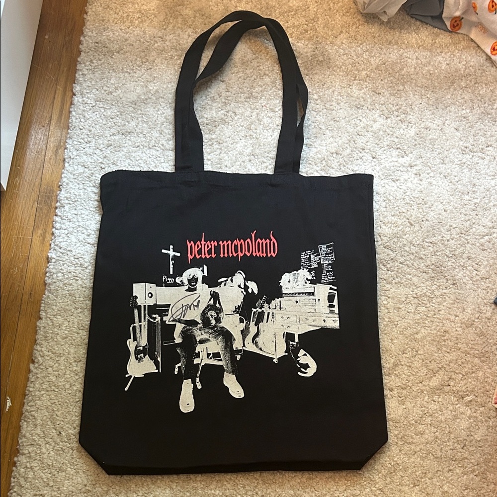 SIGNED Peter McPoland Piggy tour tote bag